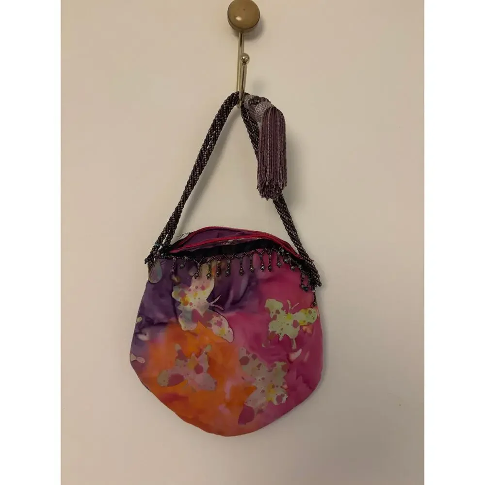 Dolores‎ Reiman Y2K Handmade Beaded Butterfly Purse | Boho Art Bag